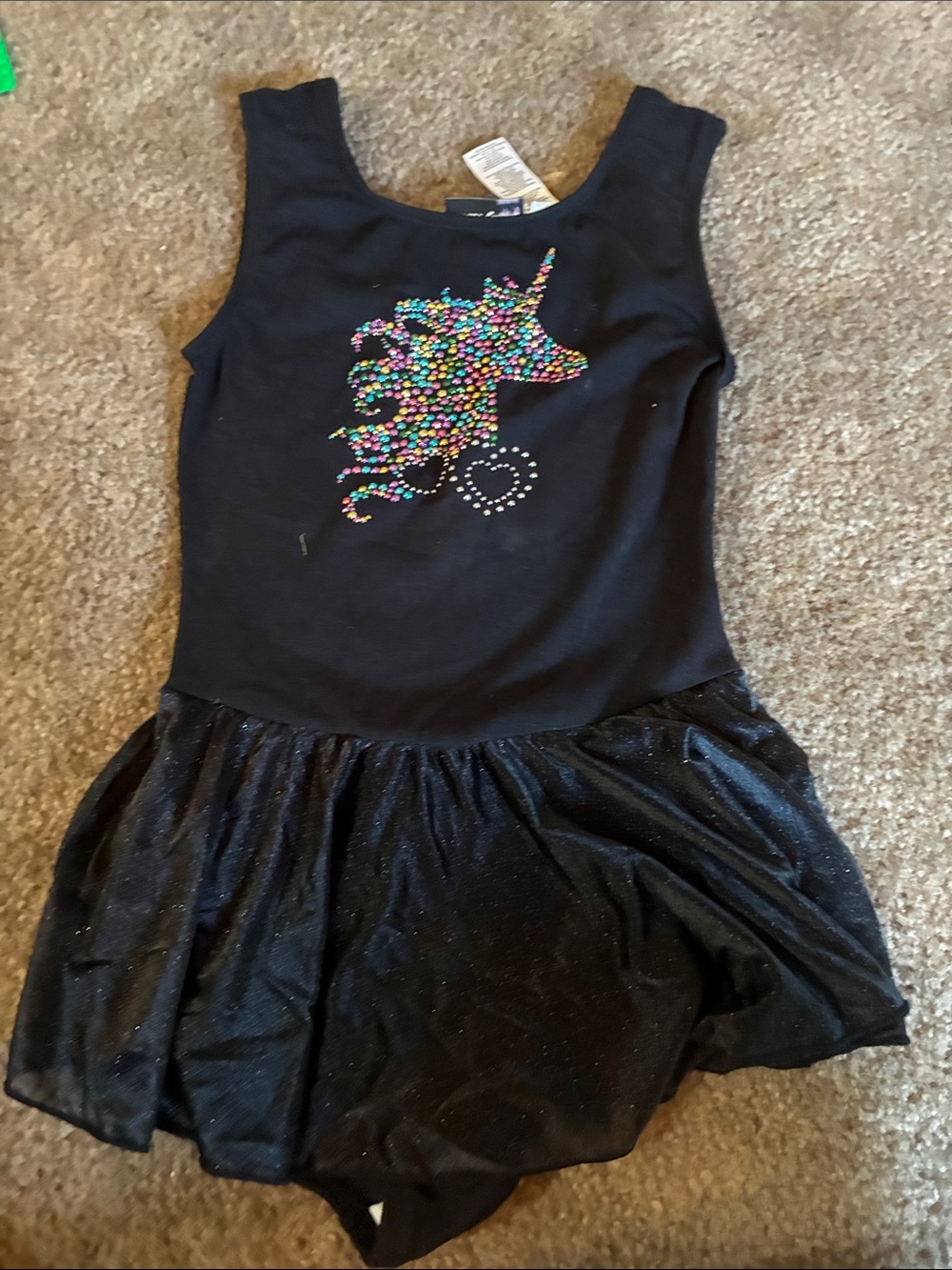Jacques Moret Black Sequin Unicorn Dance Costume